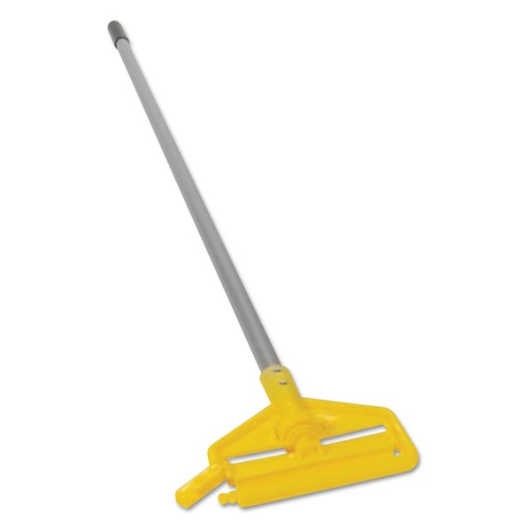 Rubbermaid Commercial 60" Mop and Broom Handles, 1" Dia, Gray/Yellow, Vinyl Covered Aluminum FGH136000000